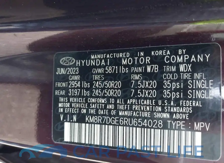 KM8R7DGE6RU654028# 9