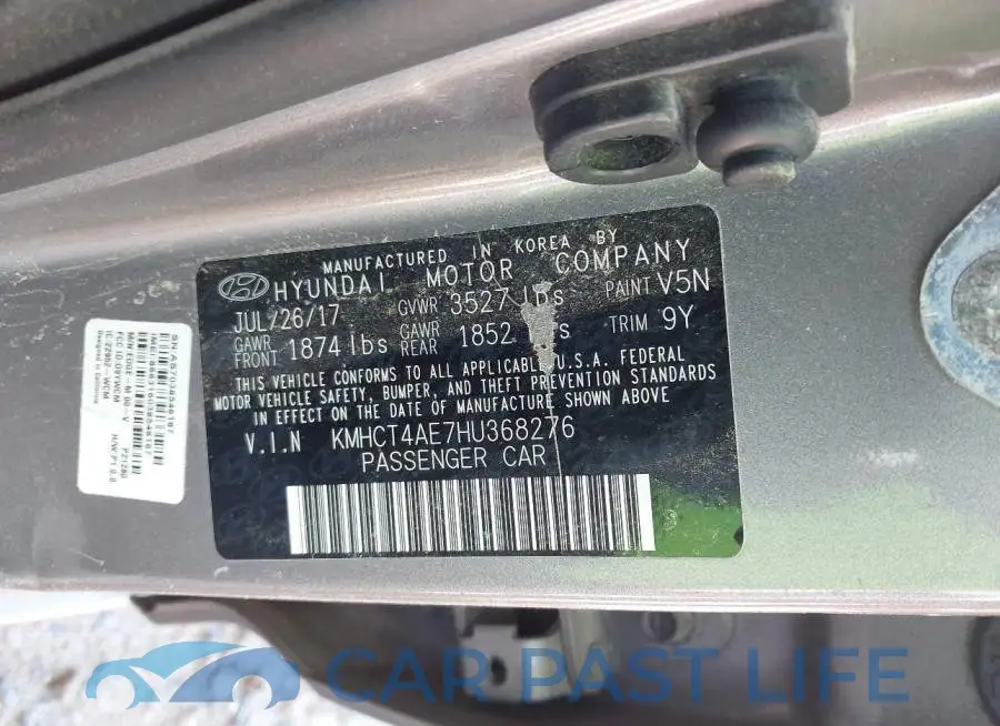 KMHCT4AE7HU368276# 9