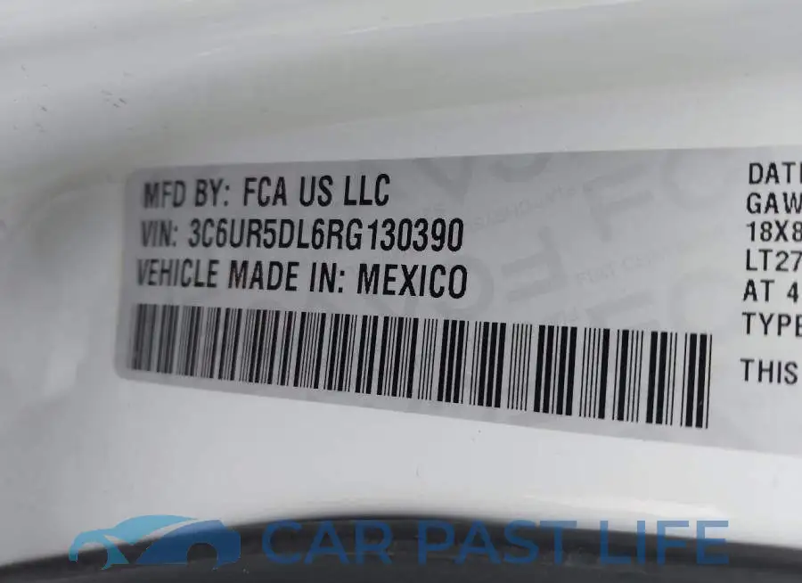 3C6UR5DL6RG130390# 9