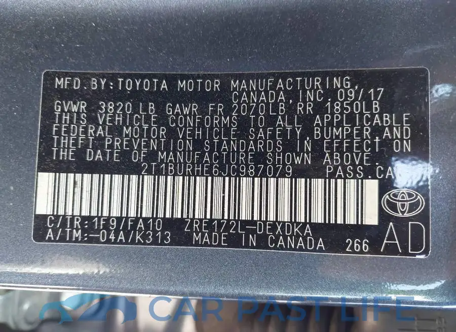 2T1BURHE6JC987079# 9