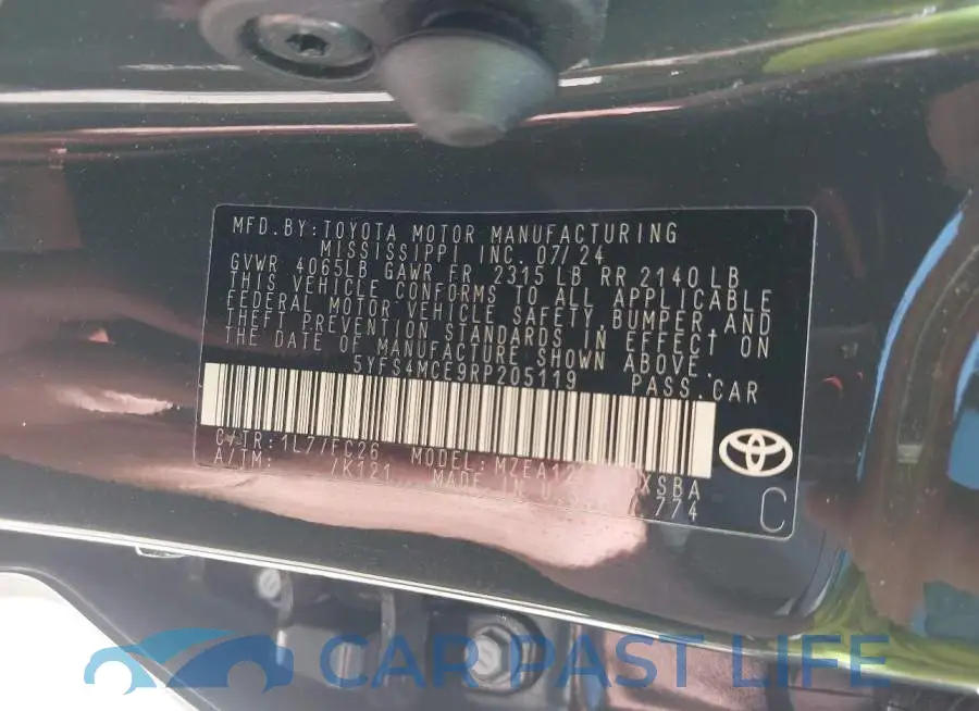 5YFS4MCE9RP205119# 9