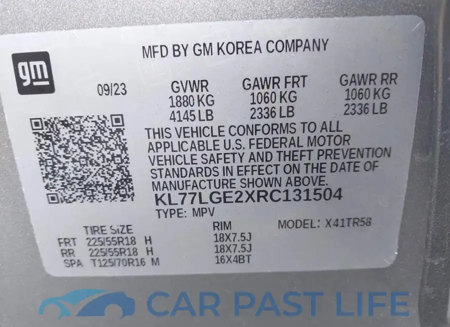 KL77LGE2XRC131504# 9