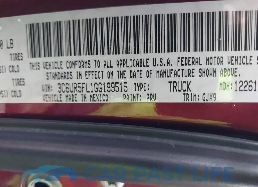 3C6UR5FL1GG199515# 9
