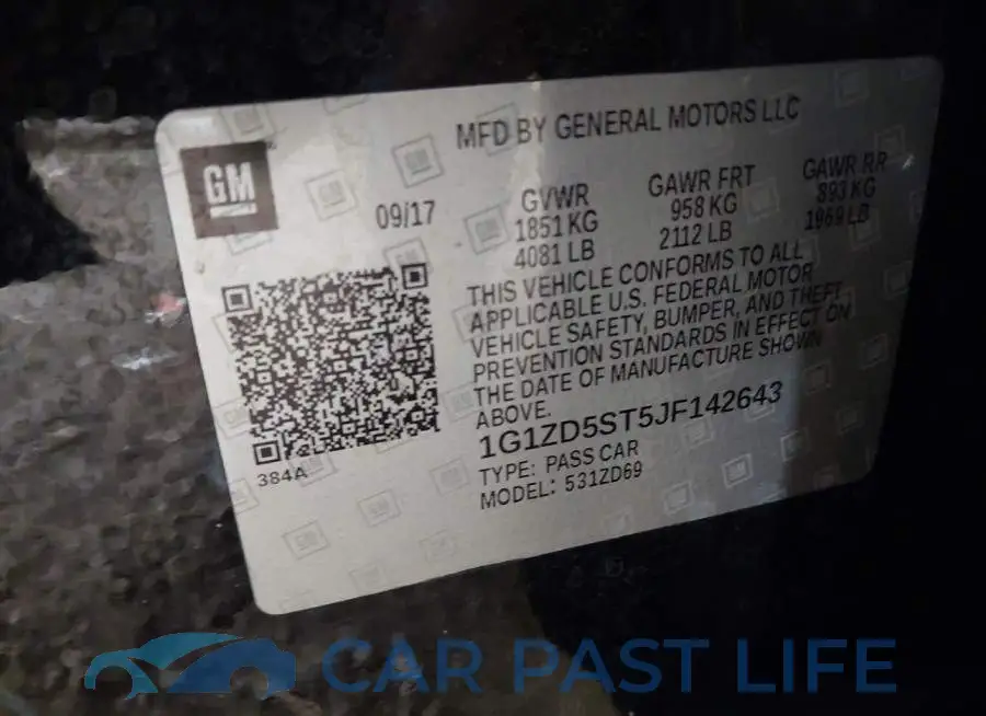 1G1ZD5ST5JF142643# 9