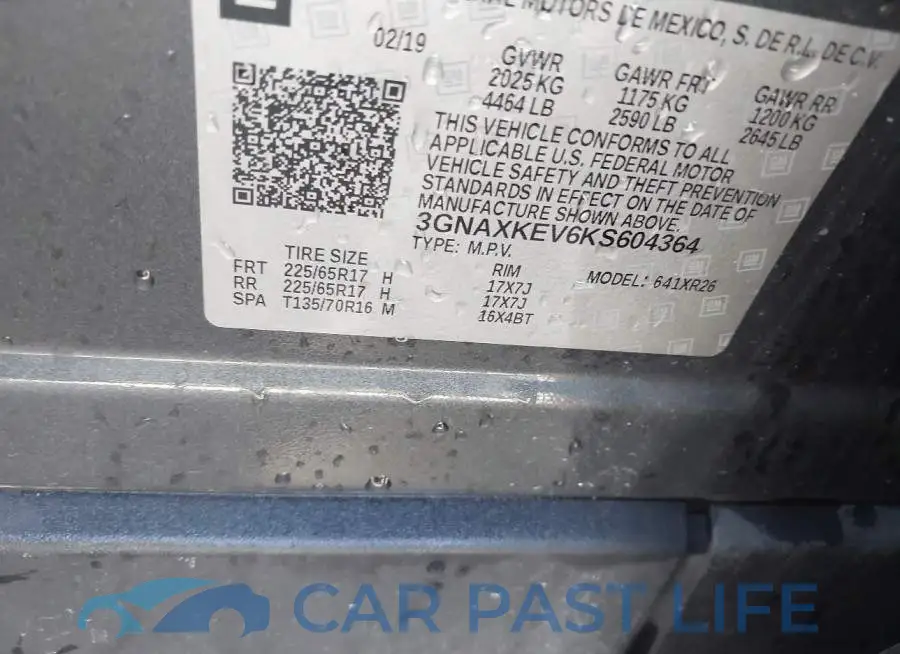 3GNAXKEV6KS604364# 9