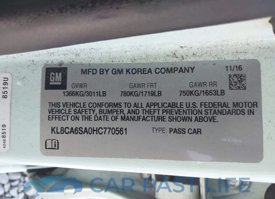 KL8CA6SA0HC770561# 9