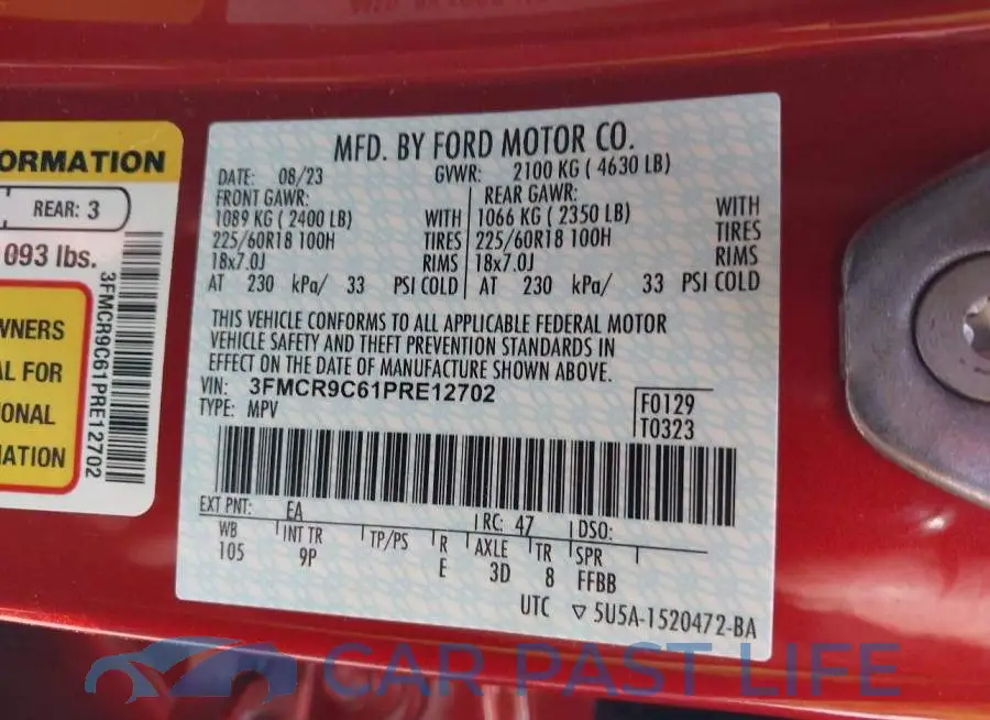 3FMCR9C61PRE12702# 9