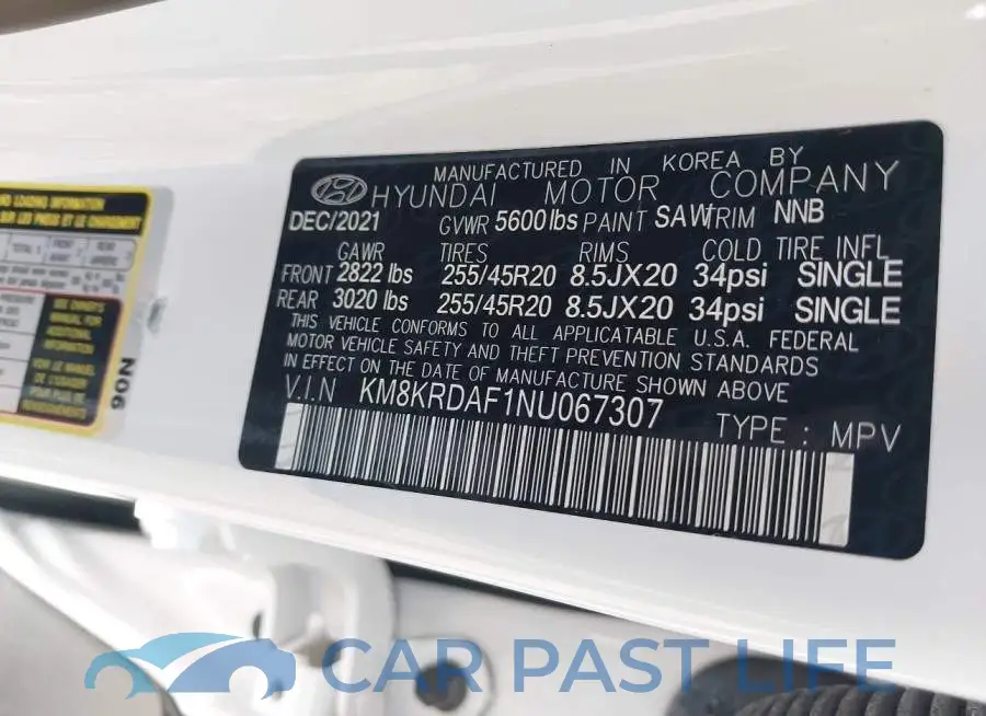 KM8KRDAF1NU067307# 9