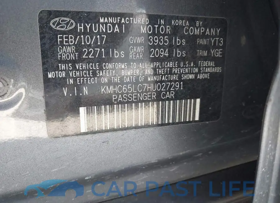 KMHC65LC7HU027291# 9