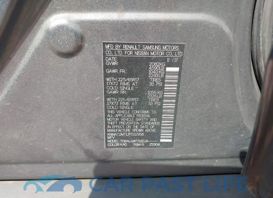 KNMAT2MT1JP532958# 9