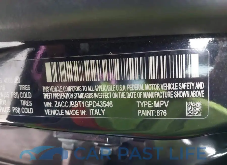 ZACCJBBT1GPD43546# 9