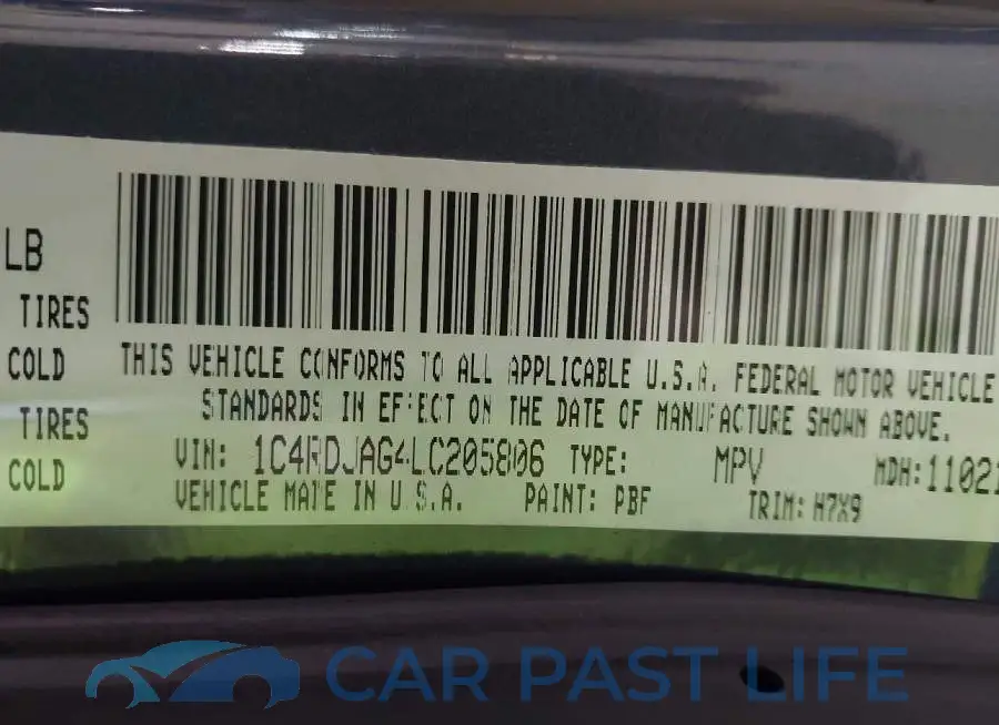 1C4RDJAG4LC205806# 9