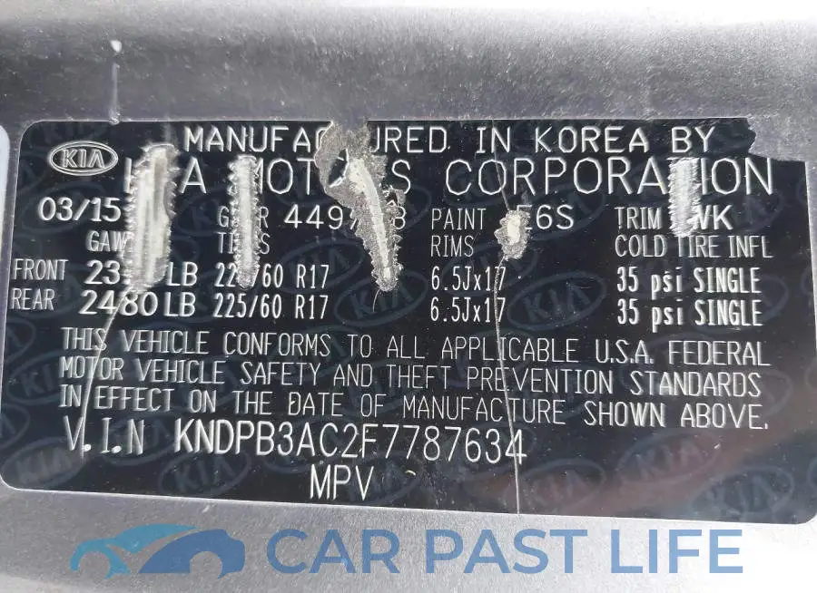 KNDPB3AC2F7787634# 9