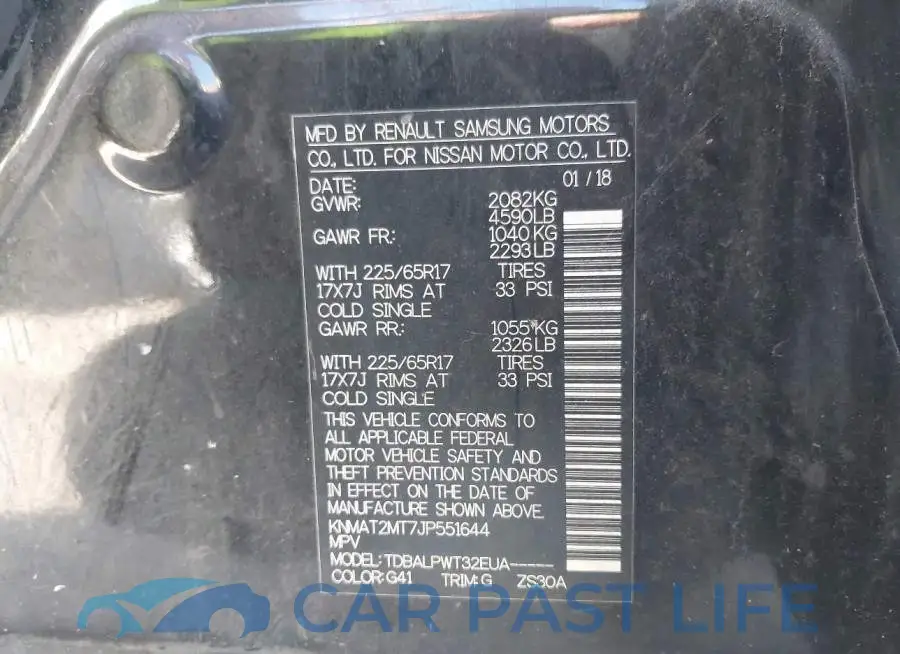 KNMAT2MT7JP551644# 9