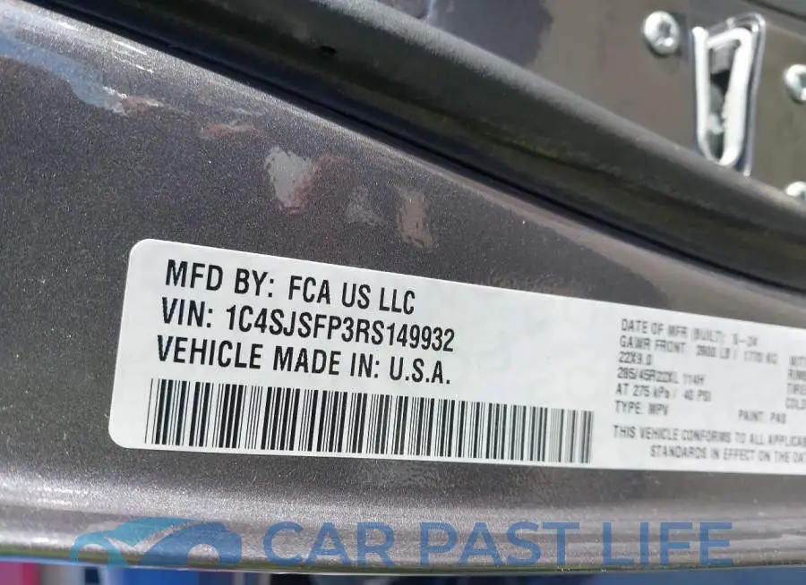 1C4SJSFP3RS149932# 9