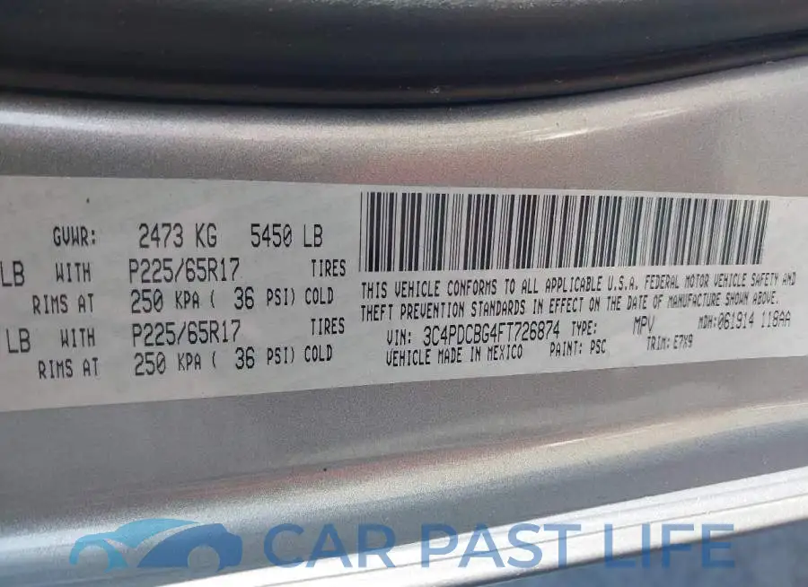 3C4PDCBG4FT726874# 9