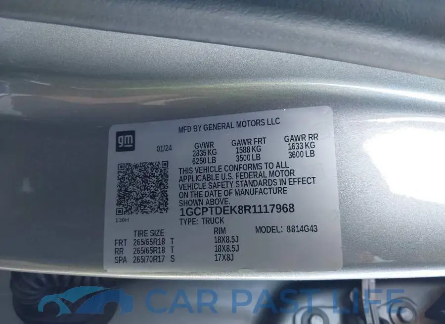 1GCPTDEK8R1117968# 9