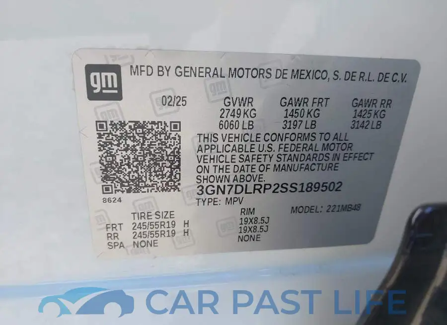 3GN7DLRP2SS189502# 9