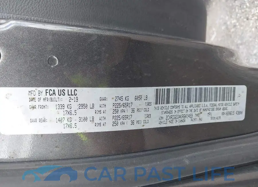 2C4RDGEG4KR641459# 9