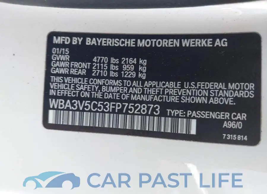 WBA3V5C53FP752873# 9