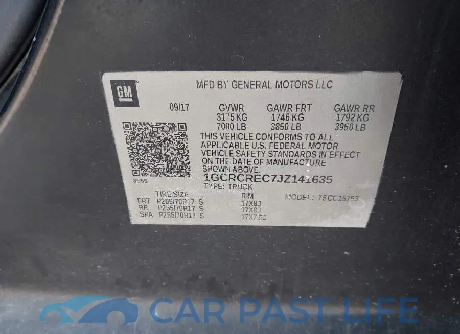 1GCRCREC7JZ141635# 9
