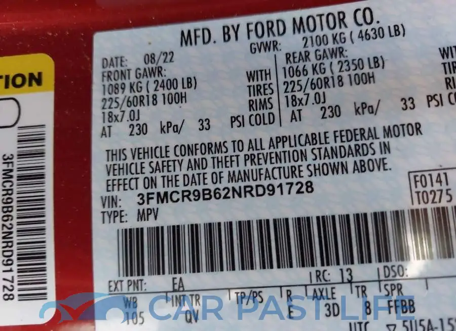 3FMCR9B62NRD91728# 9