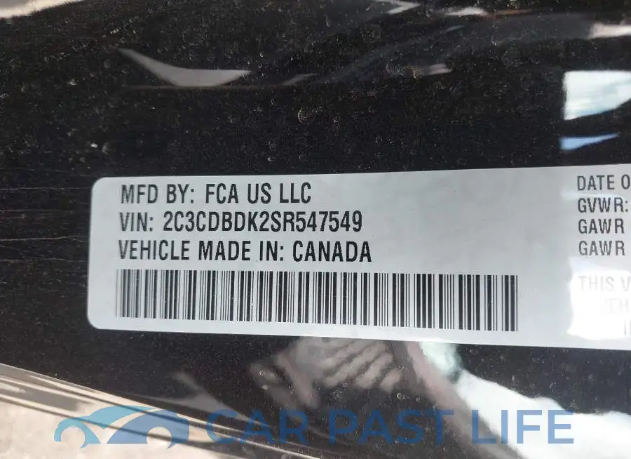 2C3CDBDK2SR547549# 9