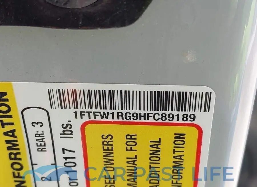 1FTFW1RG9HFC89189# 9