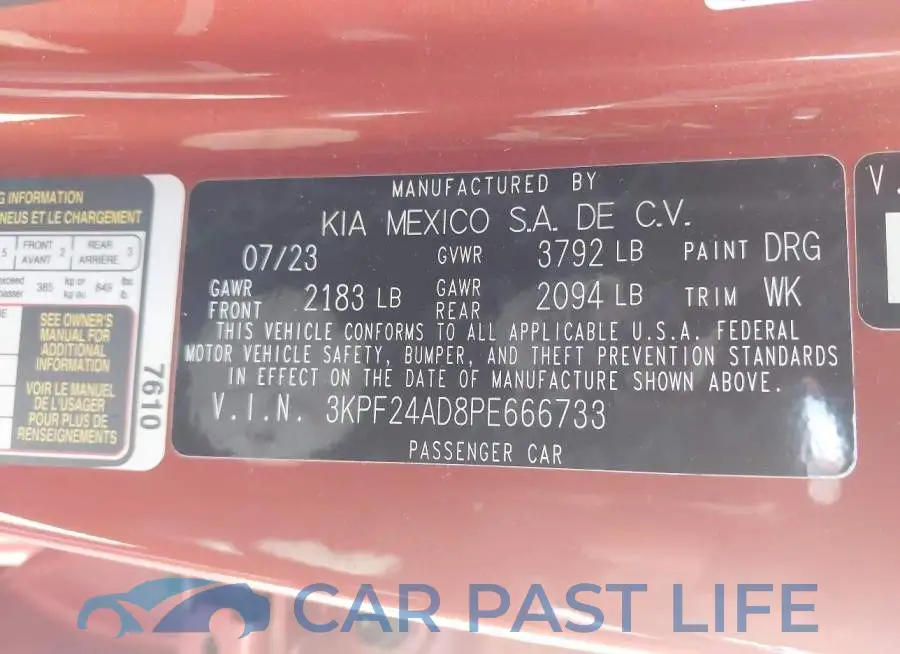 3KPF24AD8PE666733# 9