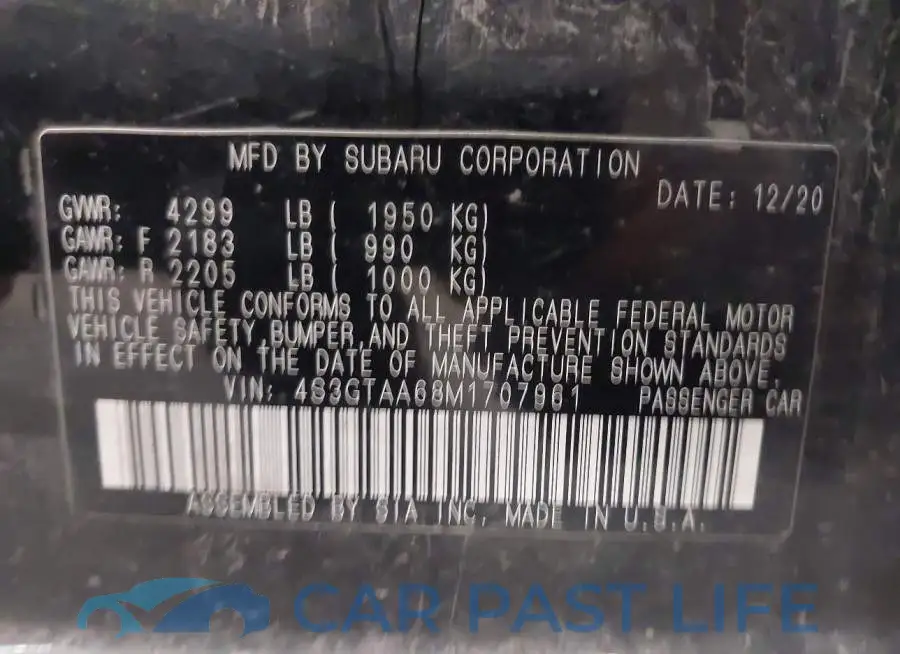 4S3GTAA68M1707961# 9