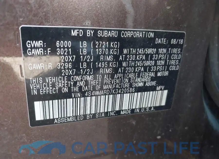 4S4WMARD7K3420586# 9