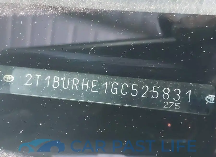 2T1BURHE1GC525831# 9