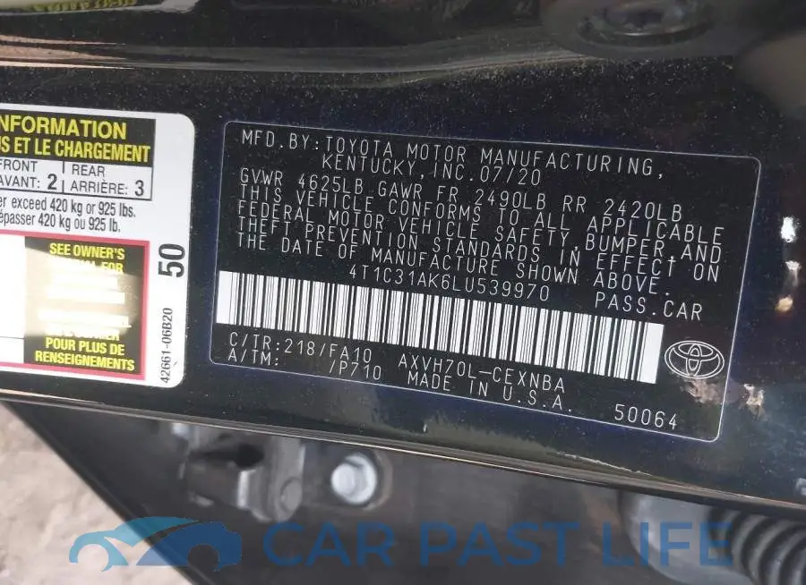 4T1C31AK6LU539970# 9