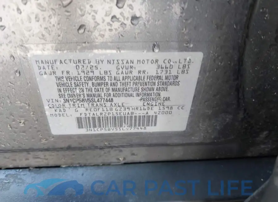 3N1CP5BV5SL477448# 9