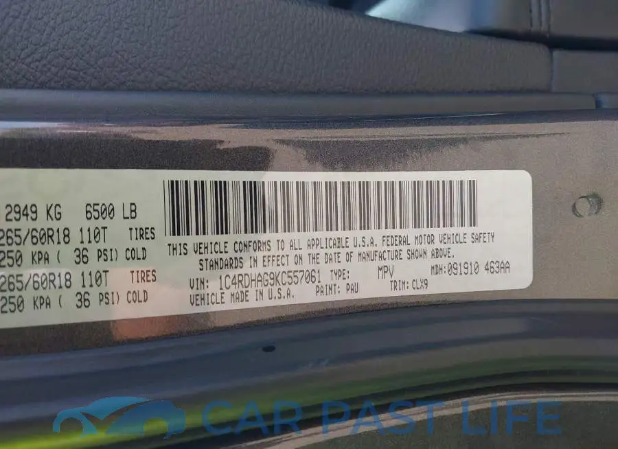 1C4RDHAG9KC557061# 9