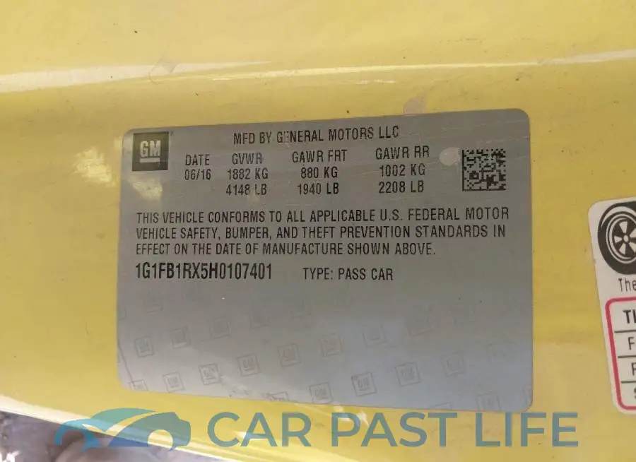 1G1FB1RX5H0107401# 9