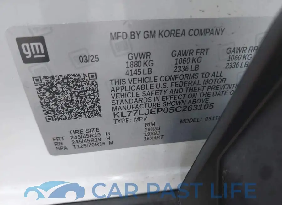 KL77LJEP0SC263105# 9
