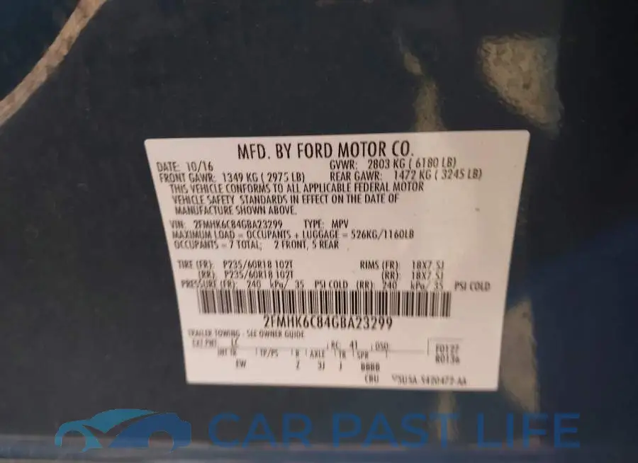 2FMHK6C84GBA23299# 9