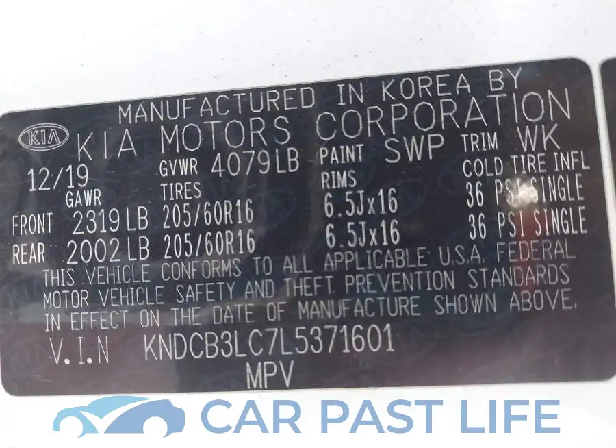 KNDCB3LC7L5371601# 9