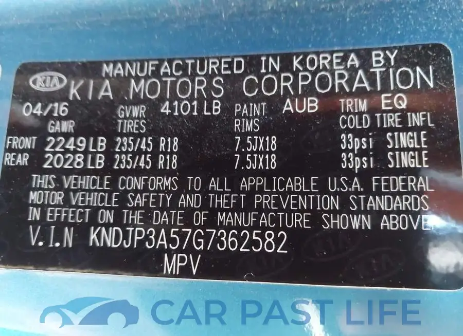 KNDJP3A57G7362582# 9