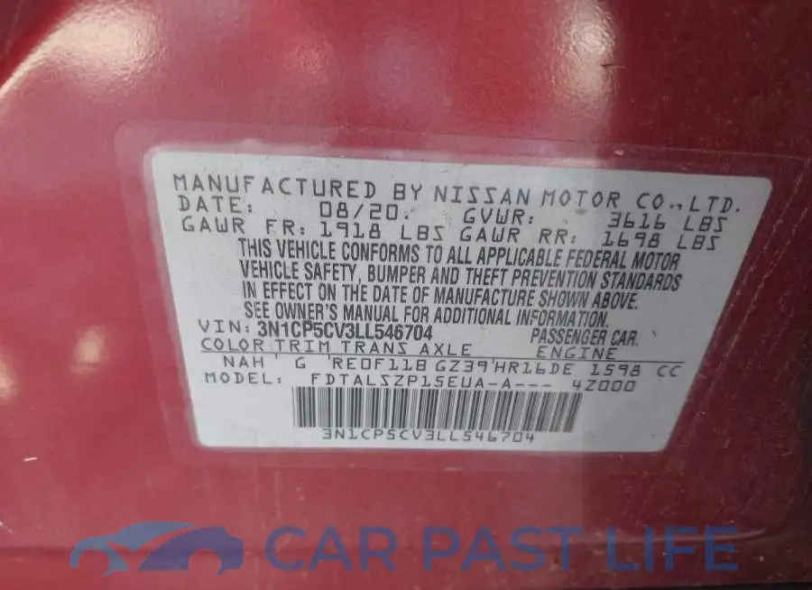 3N1CP5CV3LL546704# 9