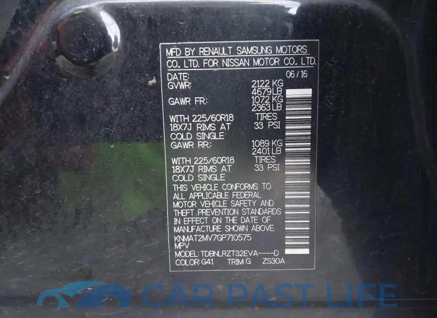 KNMAT2MV7GP710575# 9