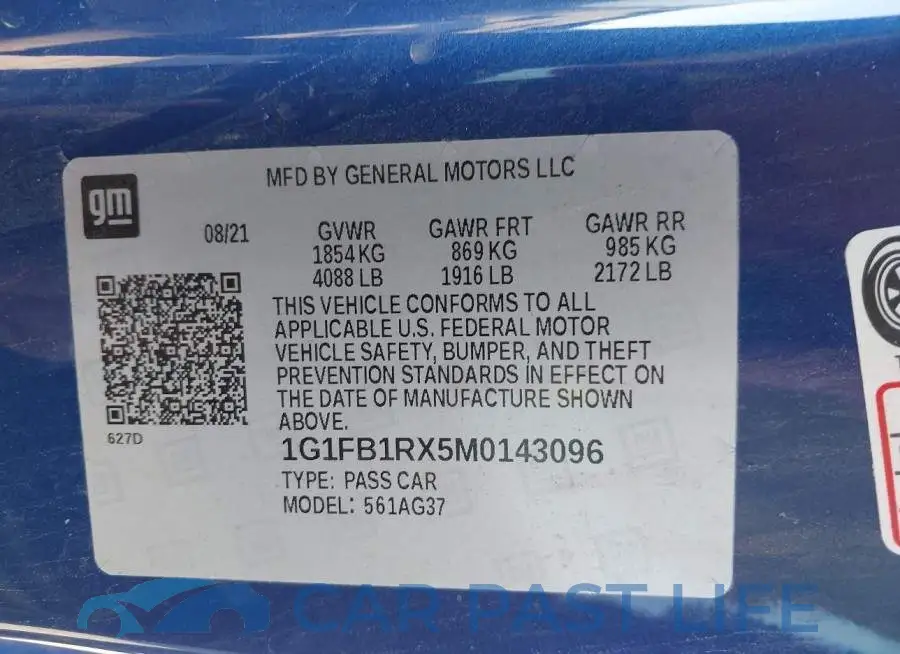 1G1FB1RX5M0143096# 9