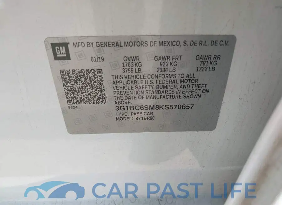 3G1BC6SM8KS570657# 9