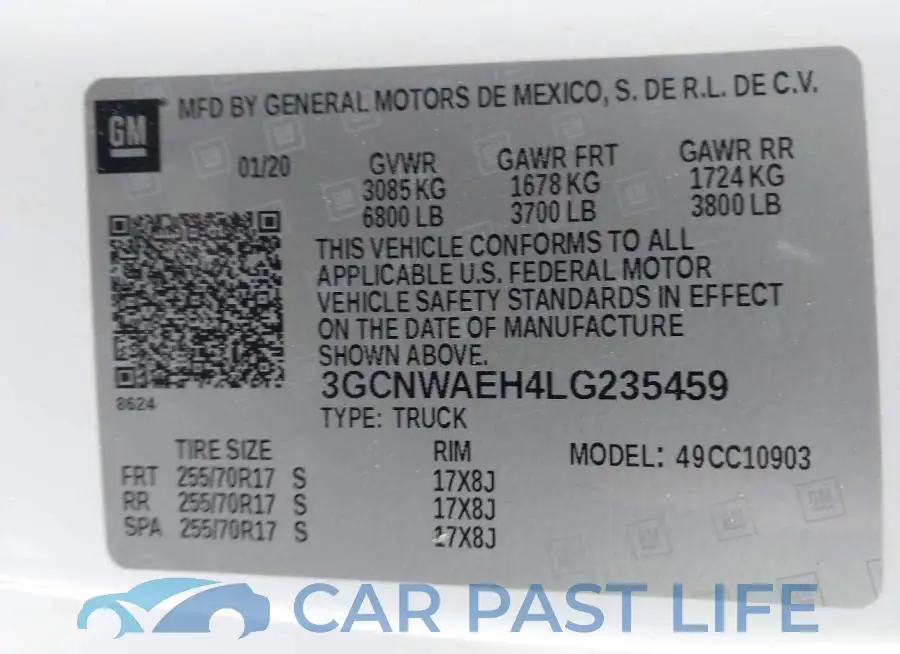 3GCNWAEH4LG235459# 9