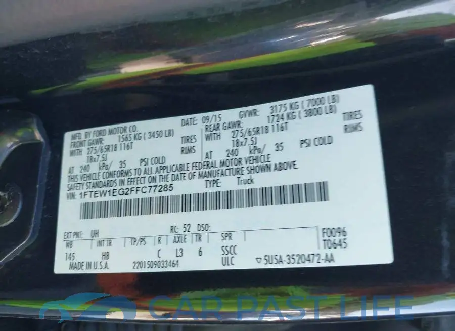 1FTEW1EG2FFC77285# 9