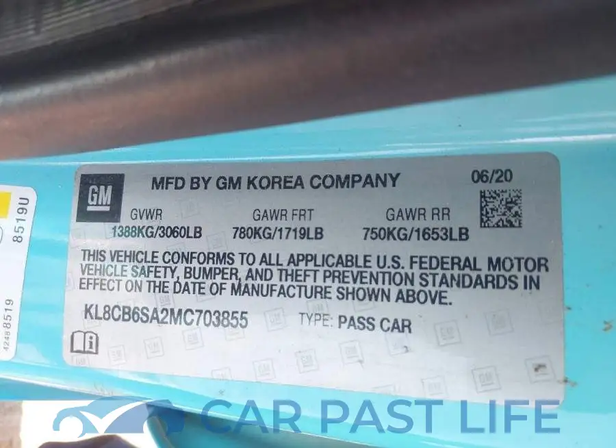 KL8CB6SA2MC703855# 9