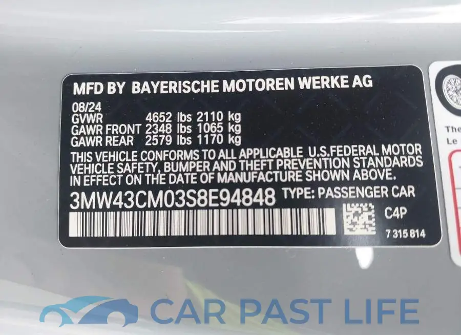 3MW43CM03S8E94848# 9