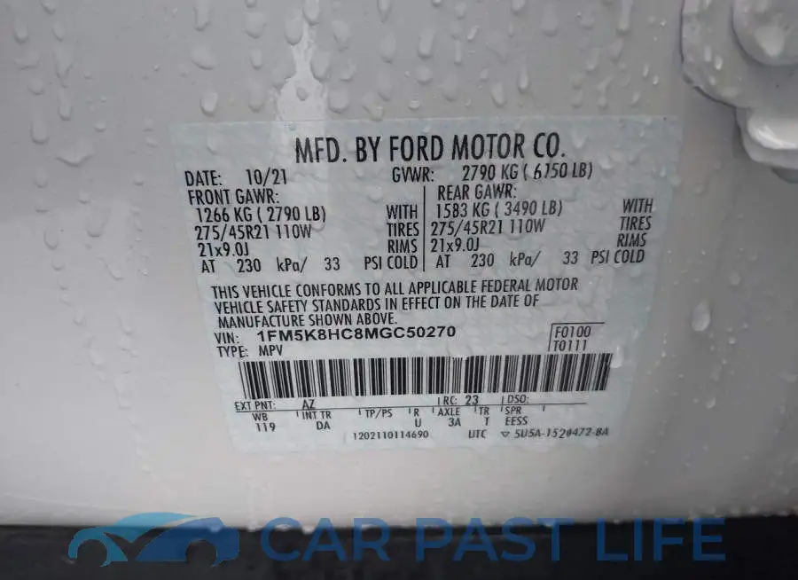 1FM5K8HC8MGC50270# 9