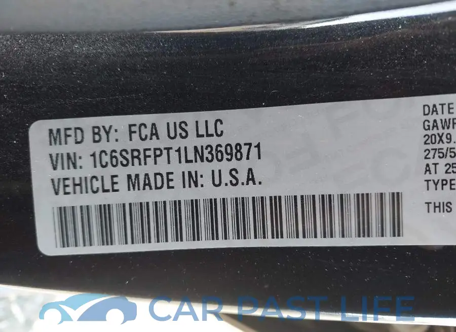 1C6SRFPT1LN369871# 9